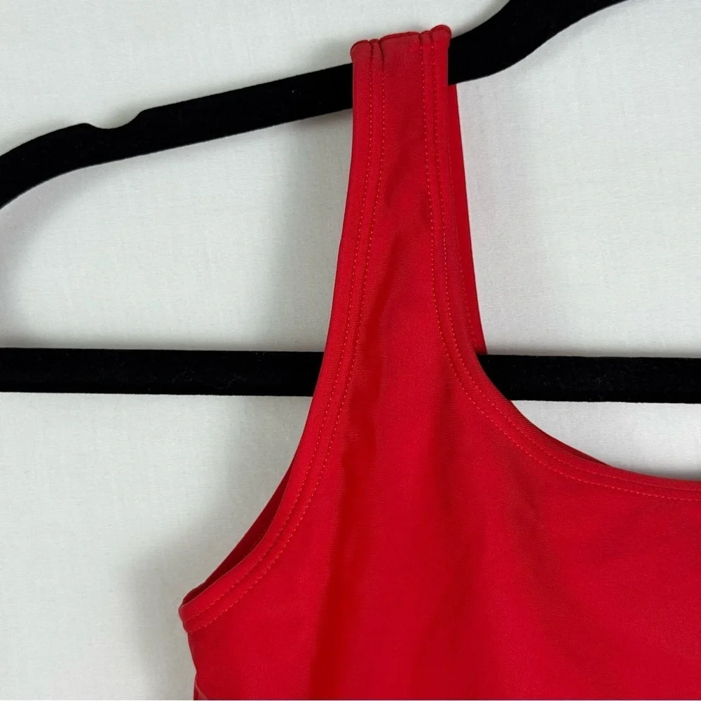 Hanna Andersson Red Peplum Tank Top Girls Size 10